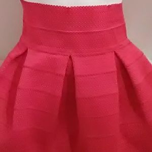 Pink flare skirt